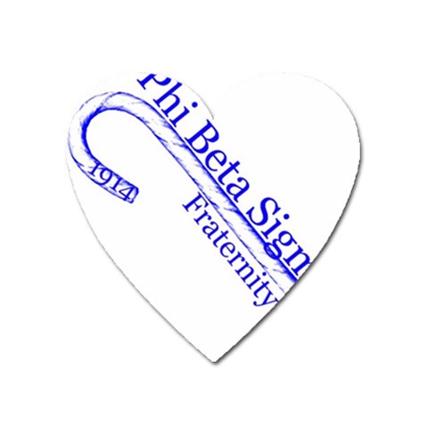 sigma 4_canes_peppermint_single Magnet (Heart) from ArtsNow.com Front
