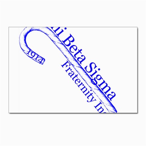 sigma 4_canes_peppermint_single Postcards 5  x 7  (Pkg of 10) from ArtsNow.com Front