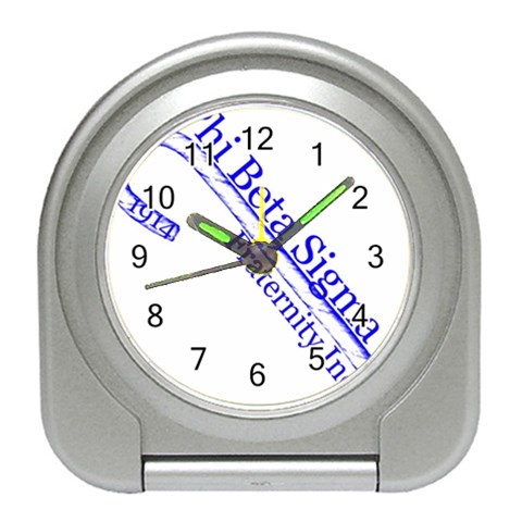sigma 4_canes_peppermint_single Travel Alarm Clock from ArtsNow.com Front