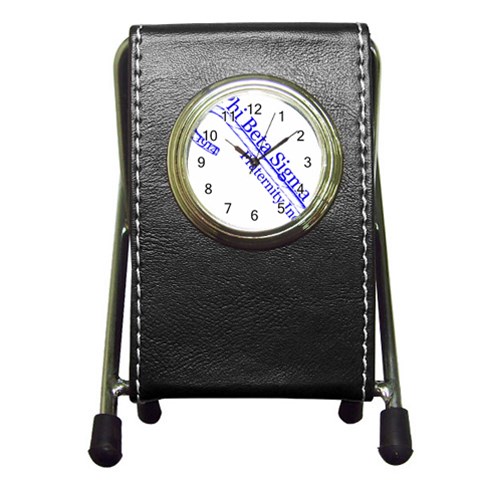 sigma 4_canes_peppermint_single Pen Holder Desk Clock from ArtsNow.com Front
