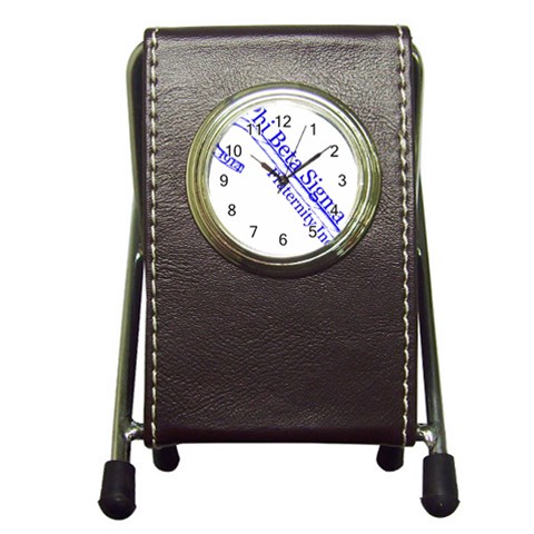 sigma 4_canes_peppermint_single Pen Holder Desk Clock from ArtsNow.com Front
