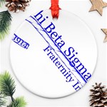 sigma 4_canes_peppermint_single Round Ornament (Two Sides)
