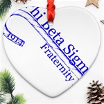 sigma 4_canes_peppermint_single Heart Ornament (Two Sides)