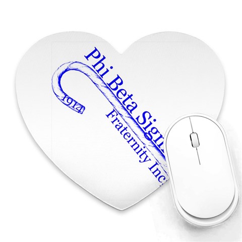 sigma 4_canes_peppermint_single Mousepad (Heart) from ArtsNow.com Front