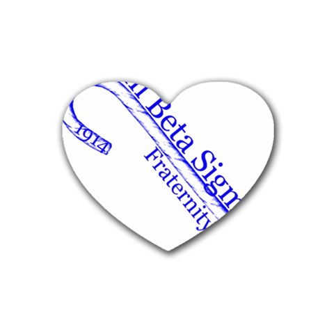 sigma 4_canes_peppermint_single Heart Coaster (4 pack) from ArtsNow.com Front