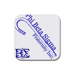 sigma 4_canes_peppermint_singl Rubber Coaster (Square)