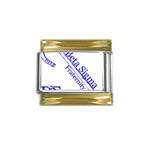 sigma 4_canes_peppermint_singl Gold Trim Italian Charm (9mm)