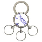 sigma 4_canes_peppermint_singl 3-Ring Key Chain