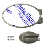 sigma 4_canes_peppermint_singl Money Clip (Oval)