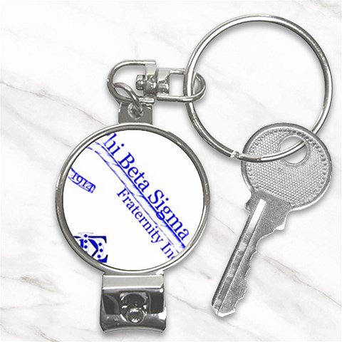 sigma 4_canes_peppermint_singl Nail Clippers Key Chain from ArtsNow.com Front