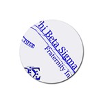 sigma 4_canes_peppermint_singl Rubber Coaster (Round)