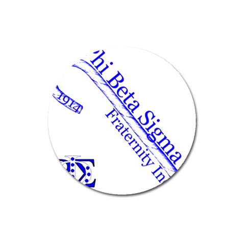 sigma 4_canes_peppermint_singl Magnet 3  (Round) from ArtsNow.com Front