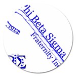 sigma 4_canes_peppermint_singl Magnet 5  (Round)