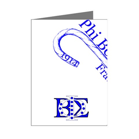 sigma 4_canes_peppermint_singl Mini Greeting Cards (Pkg of 8) from ArtsNow.com Right