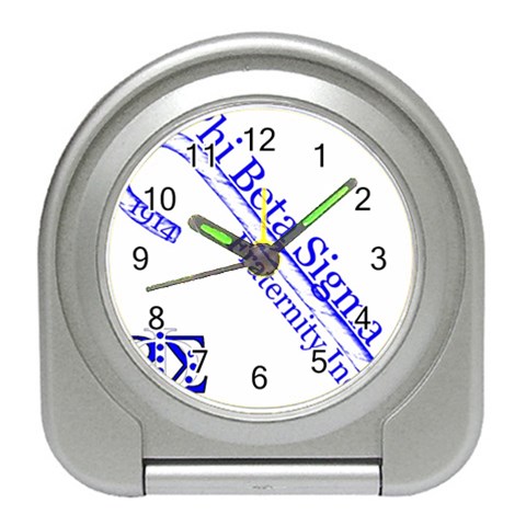 sigma 4_canes_peppermint_singl Travel Alarm Clock from ArtsNow.com Front