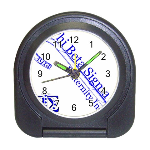 sigma 4_canes_peppermint_singl Travel Alarm Clock from ArtsNow.com Front