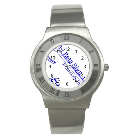 sigma 4_canes_peppermint_singl Stainless Steel Watch from ArtsNow.com Front