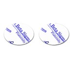 sigma 4_canes_peppermint_singl Cufflinks (Oval)