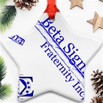 sigma 4_canes_peppermint_singl Star Ornament (Two Sides)