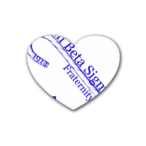 sigma 4_canes_peppermint_singl Heart Coaster (4 pack) from ArtsNow.com Front