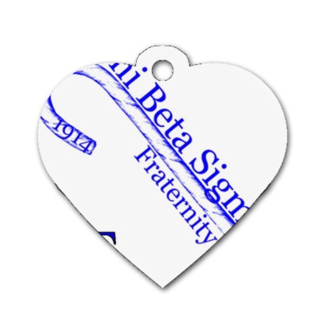 sigma 4_canes_peppermint_singl Dog Tag Heart (One Side) from ArtsNow.com Front
