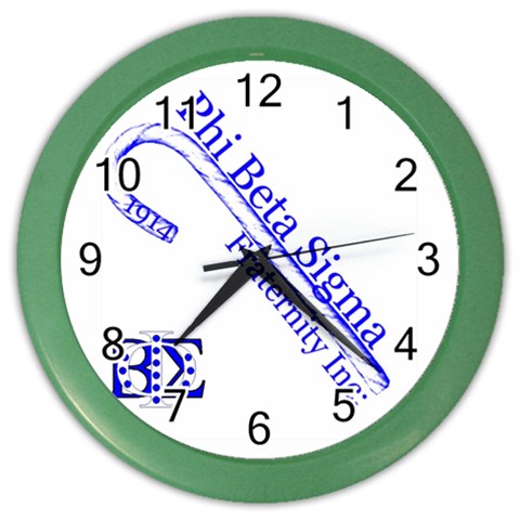sigma 4_canes_peppermint_singl Color Wall Clock from ArtsNow.com Front