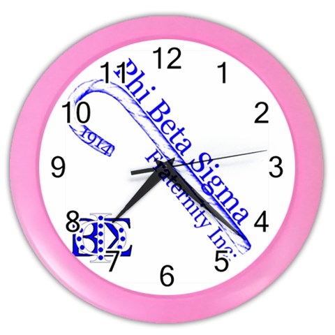 sigma 4_canes_peppermint_singl Color Wall Clock from ArtsNow.com Front