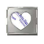 sigma 4_canes_peppermint_sing Mega Link Heart Italian Charm (18mm)