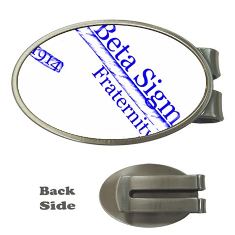sigma 4_canes_peppermint_sing Money Clip (Oval) from ArtsNow.com Front