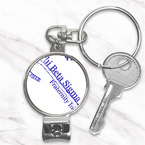 sigma 4_canes_peppermint_sing Nail Clippers Key Chain from ArtsNow.com Front
