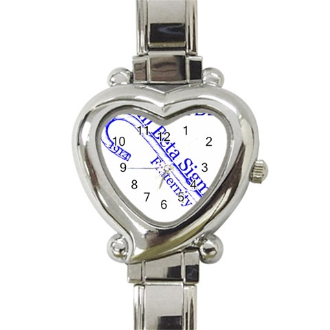 sigma 4_canes_peppermint_sing Heart Italian Charm Watch from ArtsNow.com Front