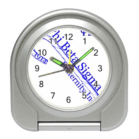 sigma 4_canes_peppermint_sing Travel Alarm Clock from ArtsNow.com Front