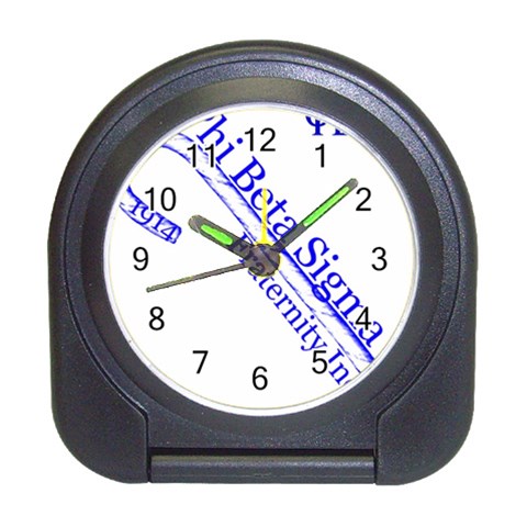 sigma 4_canes_peppermint_sing Travel Alarm Clock from ArtsNow.com Front