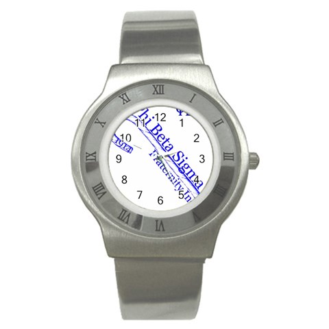 sigma 4_canes_peppermint_sing Stainless Steel Watch from ArtsNow.com Front