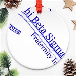 sigma 4_canes_peppermint_sing Round Ornament (Two Sides)