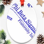 sigma 4_canes_peppermint_sing Oval Ornament (Two Sides)