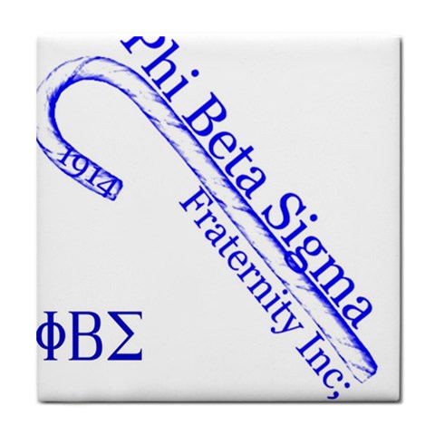 sigma 4_canes_peppermint_sin Tile Coaster from ArtsNow.com Front