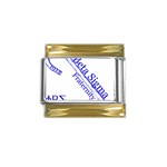 sigma 4_canes_peppermint_sin Gold Trim Italian Charm (9mm)