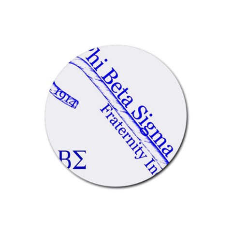 sigma 4_canes_peppermint_sin Rubber Coaster (Round) from ArtsNow.com Front