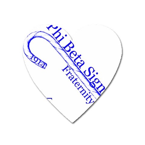 sigma 4_canes_peppermint_sin Magnet (Heart) from ArtsNow.com Front
