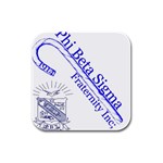 sigma 4_canes_peppermint_si Rubber Square Coaster (4 pack)