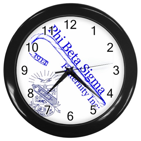 sigma 4_canes_peppermint_si Wall Clock (Black) from ArtsNow.com Front