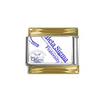 sigma 4_canes_peppermint_si Gold Trim Italian Charm (9mm)