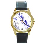 sigma 4_canes_peppermint_si Round Gold Metal Watch