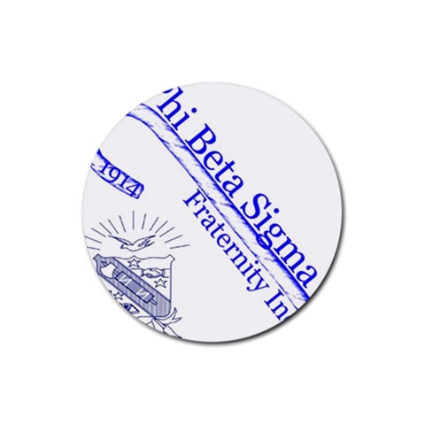 sigma 4_canes_peppermint_si Rubber Coaster (Round) from ArtsNow.com Front