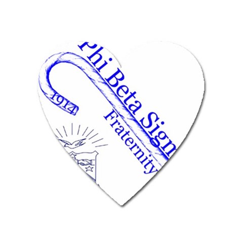 sigma 4_canes_peppermint_si Magnet (Heart) from ArtsNow.com Front