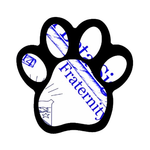 sigma 4_canes_peppermint_si Magnet (Paw Print) from ArtsNow.com Front