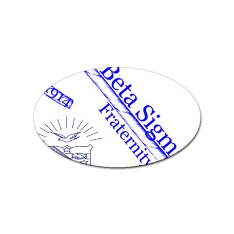 sigma 4_canes_peppermint_si Sticker Oval (10 pack) from ArtsNow.com Front