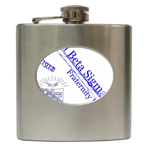 sigma 4_canes_peppermint_si Hip Flask (6 oz) from ArtsNow.com Front