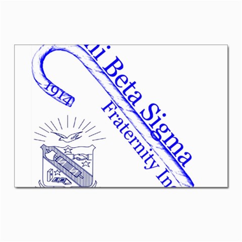 sigma 4_canes_peppermint_si Postcards 5  x 7  (Pkg of 10) from ArtsNow.com Front